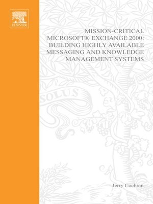 cover image of Mission-Critical Microsoft Exchange 2000